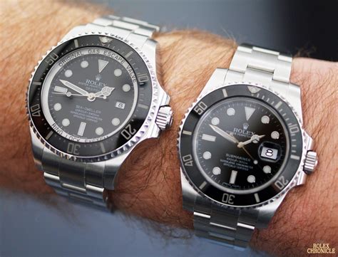 rolex submariner sea dweller comparison|rolex submariner vs deepsea.